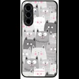 Mobiwear Glossy Samsung Galaxy A36 fényes tok - macskák (5906511914766)