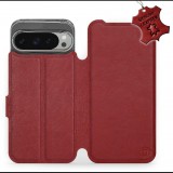 Mobiwear Google Pixel 9 Pro XL sötétpiros flipes bőr tok (5906511289888)