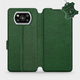 Mobiwear Leather flip case for Xiaomi Poco X3 Pro - Green - Green Leather (5903516704767)