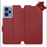 Mobiwear leather flip for Xiaomi Redmi Note 12 Pro 5G - Dark red (5904808509848)