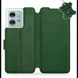 Mobiwear Motorola Edge 40 Neo zöld bőr flip tok - L_GRS (5904808754316)