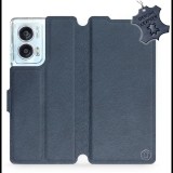 Mobiwear Motorola Edge 50 Fusion kék bőr flip tok - L_NBS (5906511228078)