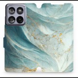 Mobiwear Motorola Edge 60 Fusion flip tok - zöldes márvány (5907861001045)