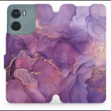 Mobiwear Motorola Moto G05 flip tok - lila márvány (5906511822320)