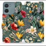 Mobiwear Motorola Moto G05 flip tok - zöld rét (5906511822870)