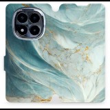 Mobiwear Poco X7 flip tok - zöldes márvány (5906511683792)