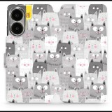 Mobiwear Poco X7 Pro flip tok - macskák (5906511684485)