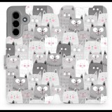 Mobiwear Samsung Galaxy A26 flip tok - macskák (5906511811676)
