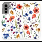 Mobiwear Samsung Galaxy A26 flip tok - mezei virágok (5906511812390)