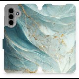 Mobiwear Samsung Galaxy A36 flip tok - zöldes márvány (5906511814165)