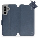 Mobiwear Samsung Galaxy A36 kék bőr flip tok (5906511813731)