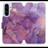 Mobiwear Samsung Galaxy A56 flip tok - lila márvány (5906511805927)