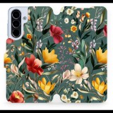 Mobiwear Samsung Galaxy A56 flip tok - zöld rét (5906511806474)