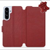 Mobiwear Samsung Galaxy A56 sötétpiros bőr flip tok (5906511805521)