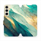 Mobiwear Samsung Galaxy S24 FE flip tok - márvány, VP37S (5906511392922)