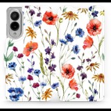 Mobiwear Samsung Galaxy S25 Edge flip tok - mezei virágok (5906511886919)