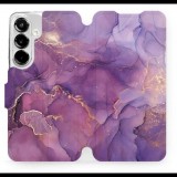 Mobiwear Samsung Galaxy S25 flip tok - lila márvány (5906511686830)