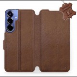 Mobiwear Samsung Galaxy S25 Plus barna bőr flip tok (5906511687950)