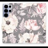 Mobiwear Samsung Galaxy S25 Ultra flip tok - virágok (5906511689602)