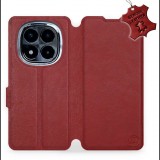 Mobiwear Xiaomi Redmi Note 14 Pro 4G sötétpiros bőr flip tok (5906511681811)