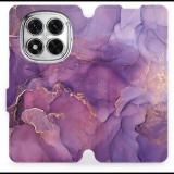 Mobiwear Xiaomi Redmi Note 14 Pro 5G flip tok - lila márvány (5906511502888)