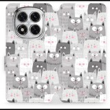 Mobiwear Xiaomi Redmi Note 14 Pro 5G flip tok - macskák (5906511502079)