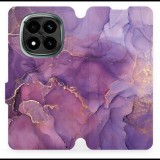 Mobiwear Xiaomi Redmi Note 14 Pro Plus 5G flip tok - lila márvány (5906511504424)