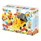 Mochtoys Bloko: Tüskés építőjáték dömperrel és figurával - 100 db-os