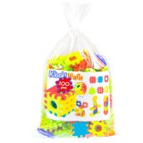 Mochtoys Gofri műanyag építőjáték zsákban - 100 db-os, nagy méretű építőelemek