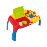 Mochtoys Színes építőkocka szett hordozható asztallal