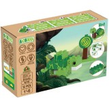 Mocsár - 2 az 1-ben teknős vagy csiga | építőjáték | 12 db építőkocka | BiOBUDDi BB-0104