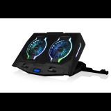 Modecom MC-CF21 RGB 17" Laptop hűtőpad - Fekete (PL-MC-CF-21-RGB)