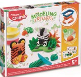 Modellez&#337; gyurma készlet, leveg&#337;re száradó, maped creativ, "modeling friends wild", vadvilág 907205