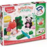 Modellező gyurma készlet, levegőre száradó, MAPED, "Modeling Friends Cute", cukiság