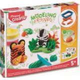 Modellező gyurma készlet, levegőre száradó, MAPED, "Modeling Friends Wild", vadvilág