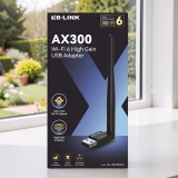 Modern LB-LINK BL-WN300AX AX300 Wi-Fi 6 vezeték nélküli USB adapter antennával