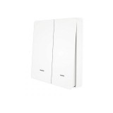 MOES RF fali kapcsoló 2 áramkörös fehér RT-B-ZS-EU2-MS