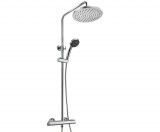 Mofém EVO X zuhanyrendszer, termosztátos csapteleppel állítható teleszkópos felszállócsővel 170-0009-00