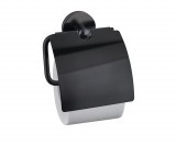 Mofém Fiesta Black WC papír tartó, fedeles