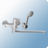 Mofém Junior Evo fali egykaros kád-mosdó töltő (KMT) csaptelep zuhanyszettel