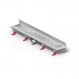 Mofém Linear sarok zuhanyfolyóka szett D Drops ráccsal, MLS-650 D