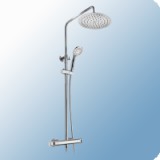 Mofém Zenit termosztátos zuhanyrendszer (termosztátos zuhany csaptelep felső kifolyóval, állítható teleszkópos felszállócsővel)