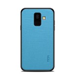 Mofi Bright Shield Samsung Galaxy A6 (2018) tok (szilikon keret, textil hátlap, kék)