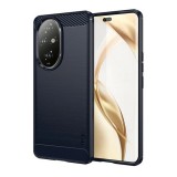 Mofi Honor 200 Pro Mofi szilikon telefonvédő (ütésállóság, légpárnás sarok, szálcsiszolt, karbon minta) sötétkék