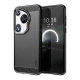 Mofi Huawei Pura 70 Ultra Mofi szilikon telefonvédő (ütésállóság, légpárnás sarok, szálcsiszolt, karbon minta) fekete