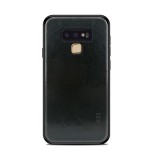 Mofi Samsung Galaxy Note 9 tok (szilikon keret, bőr hatású hátlap, fekete)