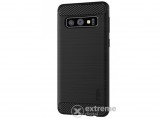 Mofi telefonvédő gumi/szilikon tok Samsung Galaxy S10 (SM-G973) készülékhez, fekete