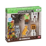 Mojang Studios 6 darabos Deluxe Minecraft 3D radírfigura készlet 5cm - B Verzió (MC4060B)