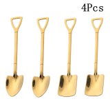 Mókás ásó alakú kanál készlet (4 darabos, kreatív konyhai eszköz)