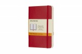 Moleskine notesz - QP611F2 puha skarlát piros "P" - vonalas